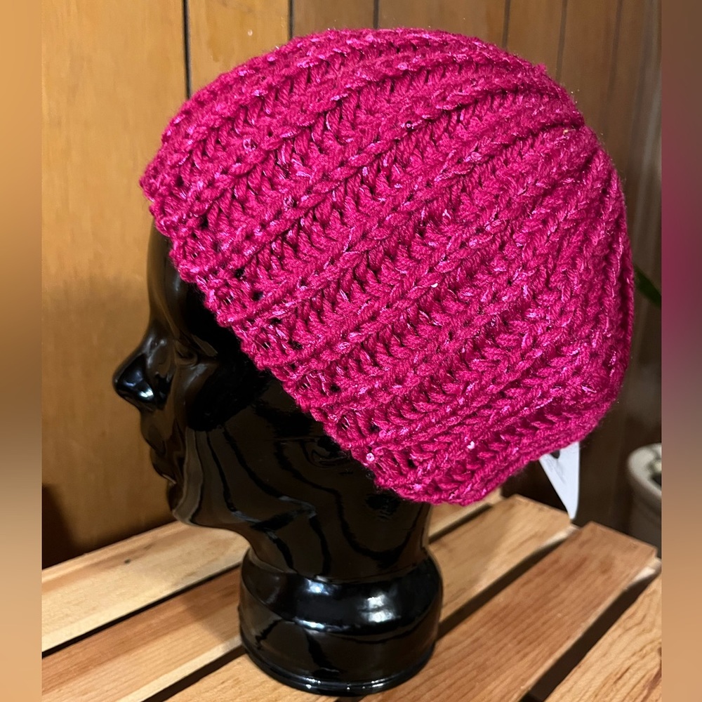 Pink Violet Cable-Knit Tam - Picture 8 of 14